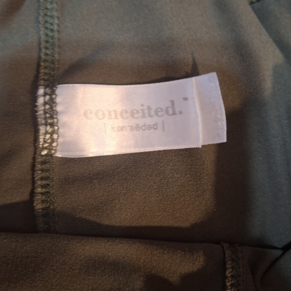 Conceited Olive Green Leggings - Picture 4 of 4